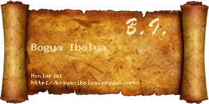 Bogya Ibolya névjegykártya